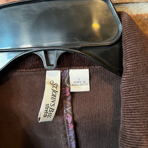 St.John’s Bay Stretch Women’s Brown Corduroy Button Up Jacket Size:Large - Picture 2 of 8